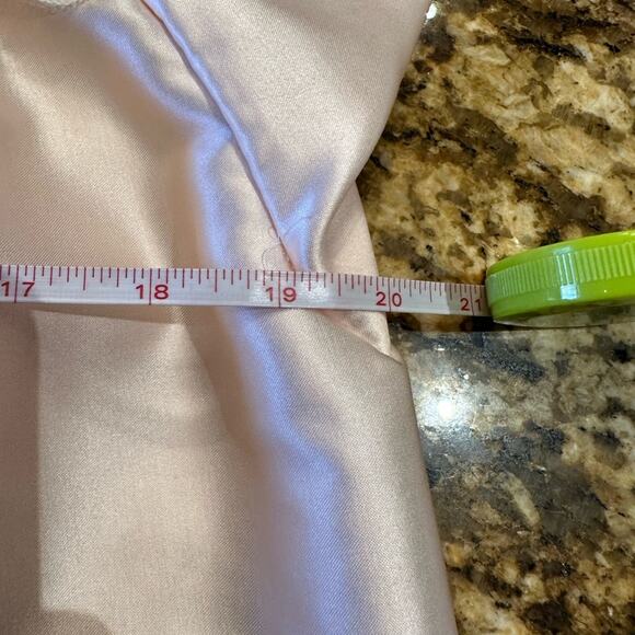 Vintage Christian Dior - NeimanMarcus Pink Flannel Lined Satin Long Gown Medium - Picture 6 of 8